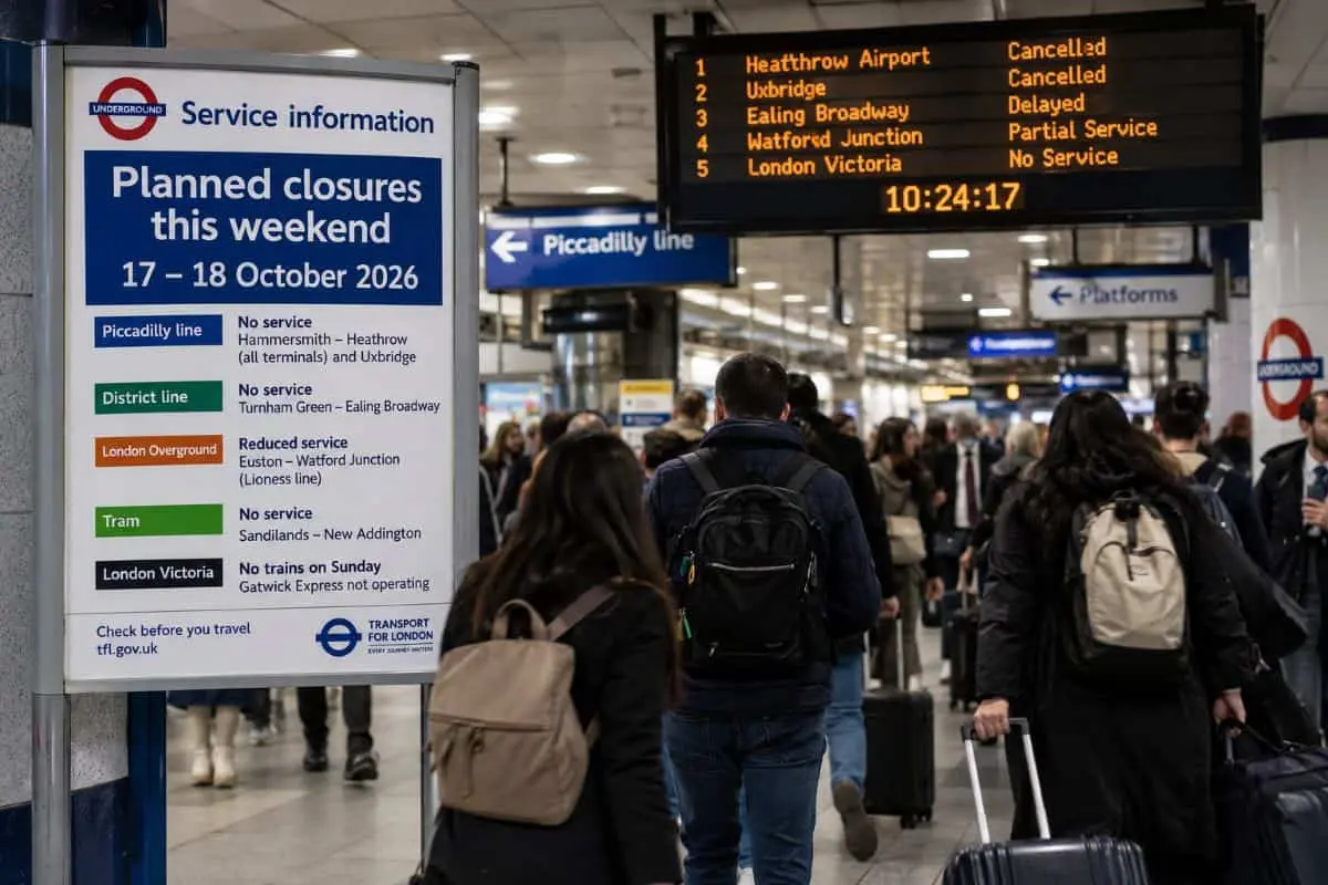 În weekendul curent, Londra se confruntă cu întreruperi majore de transport
