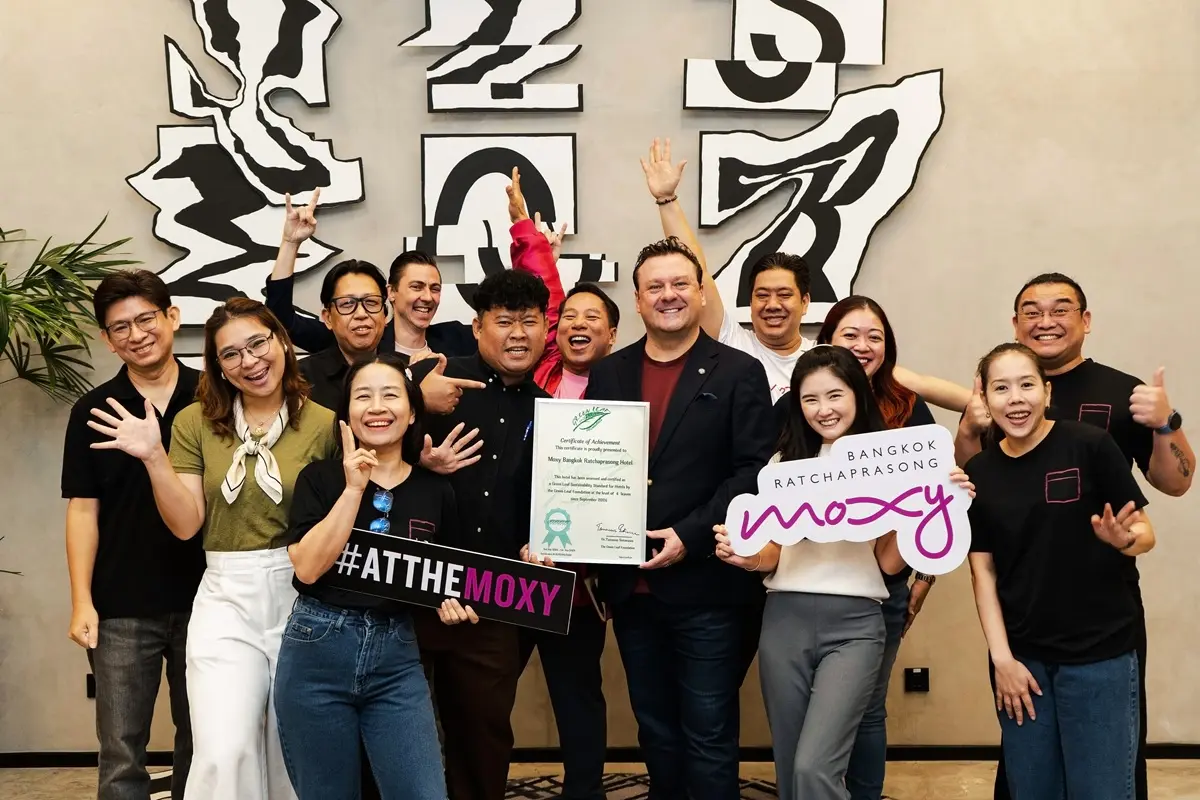Moxy Bangkok Ratchaprasong primește certificatul de durabilitate 4 frunze Green Leaf