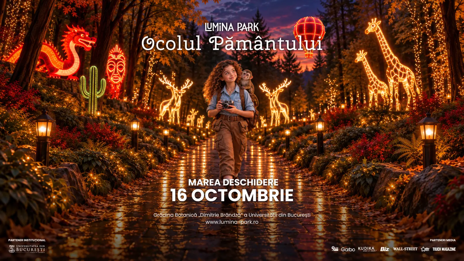 Cel mai mare parc luminos al țării se deschide pe 16 octombrie în București, la Grădina Botanică